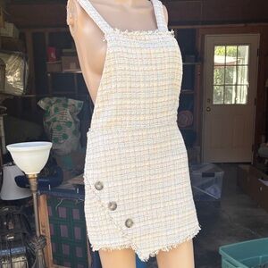 Zara Cream Tweed Mini Dress